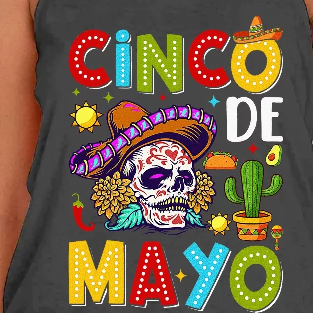 Mexican Fiesta Squad 5 De Mayo For Mexican Women's Knotted Racerback Tank