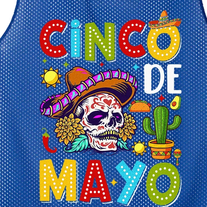 Mexican Fiesta Squad 5 De Mayo For Mexican Mesh Reversible Basketball Jersey Tank