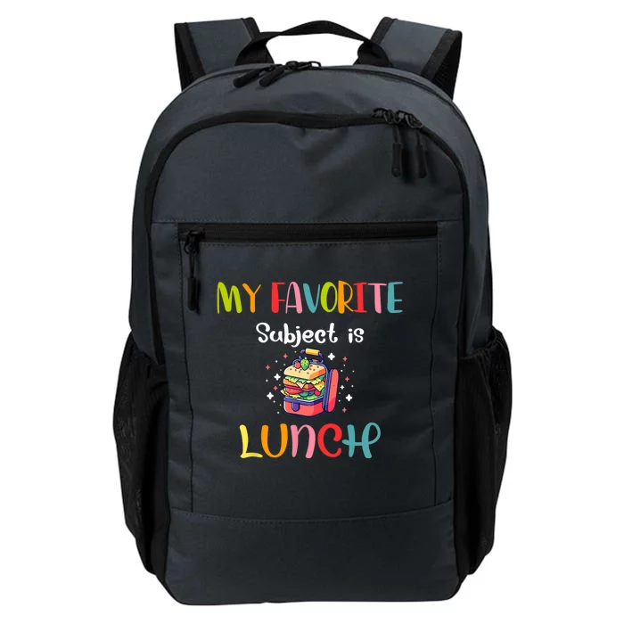 My Favorite Subject Is Lunch Lady Cafeteria Crew Retro Daily Commute Backpack