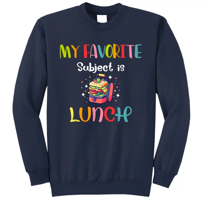 My Favorite Subject Is Lunch Lady Cafeteria Crew Retro Sweatshirt