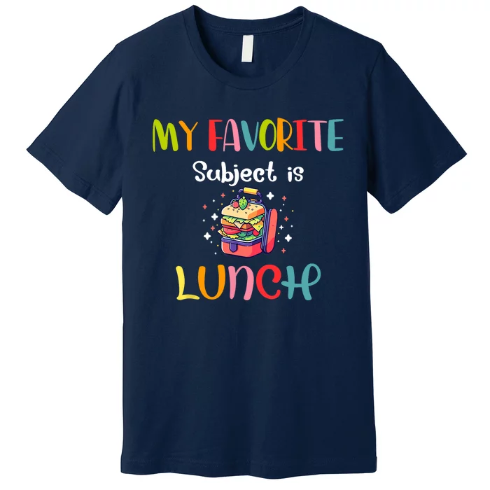 My Favorite Subject Is Lunch Lady Cafeteria Crew Retro Premium T-Shirt