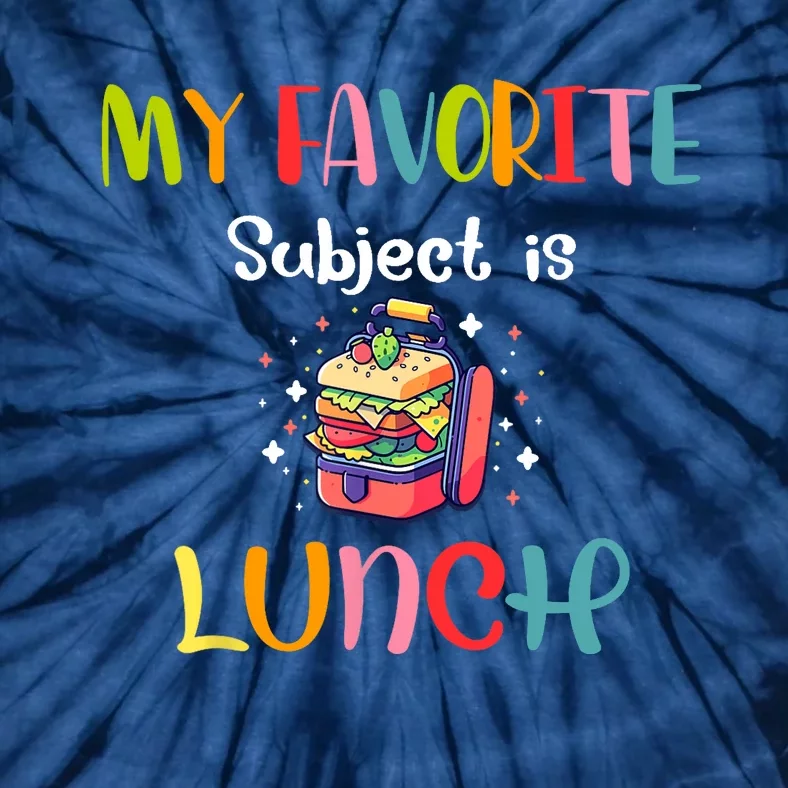 My Favorite Subject Is Lunch Lady Cafeteria Crew Retro Tie-Dye T-Shirt