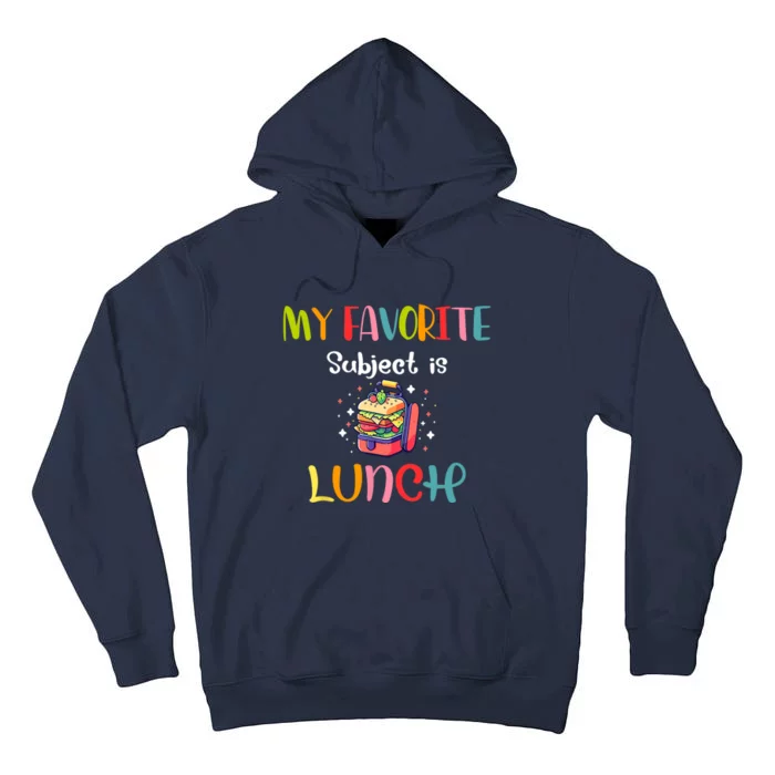 My Favorite Subject Is Lunch Lady Cafeteria Crew Retro Tall Hoodie