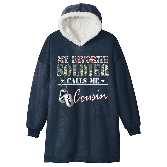 My Favorite Soldier Calls Me Cousin Military Family Costume Hooded Wearable Blanket