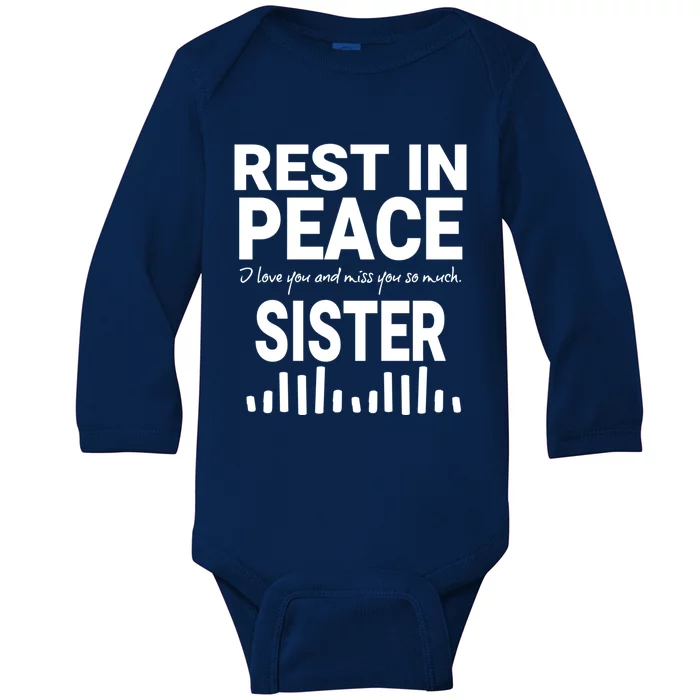 Memorial For Sister Cute Gift Baby Long Sleeve Bodysuit