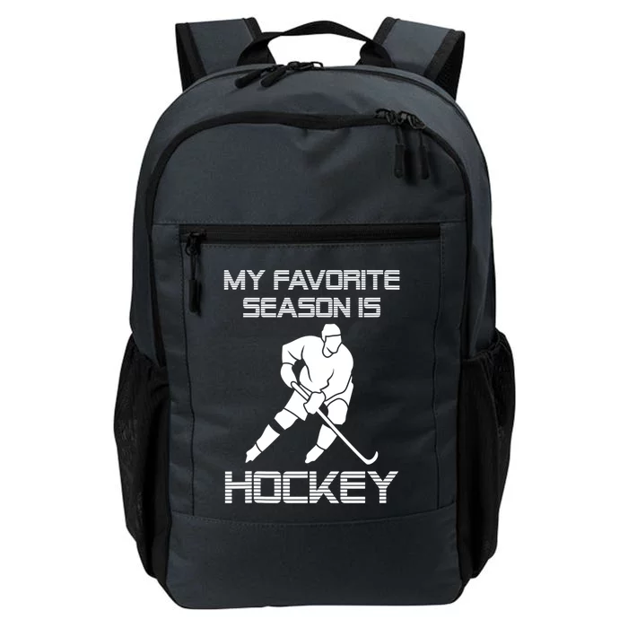 My Favorite Season Is Hockey Funny Gift With Player Graphic Tank Top Daily Commute Backpack