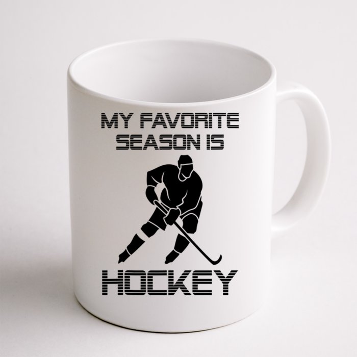 My Favorite Season Is Hockey Funny Gift With Player Graphic Tank Top Front & Back Coffee Mug