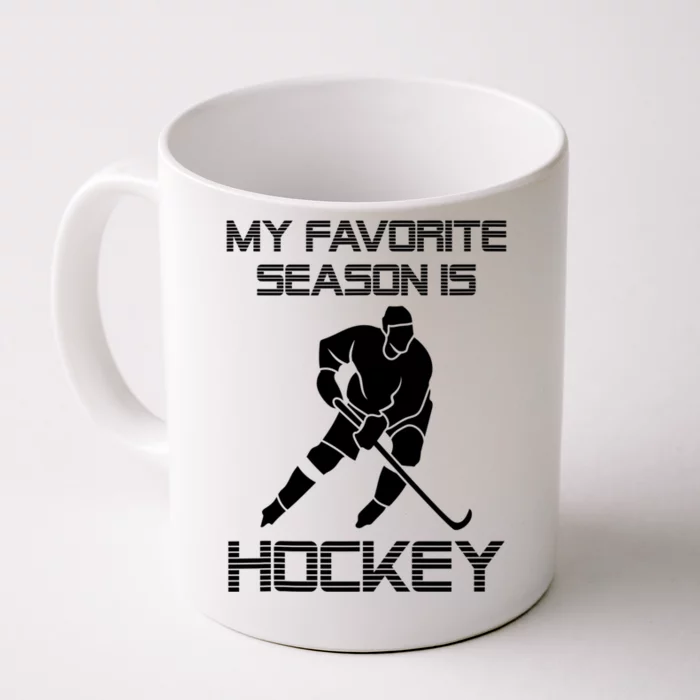 My Favorite Season Is Hockey Funny Gift With Player Graphic Tank Top Front & Back Coffee Mug