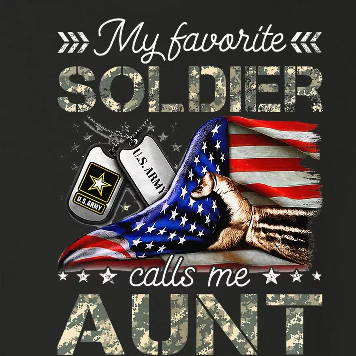 My Favorite Soldier Calls Me Aunt Proud Army Aunt Toddler Long Sleeve Shirt