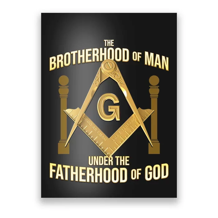 Masonic Fatherhood Square & Compass Freemason Poster