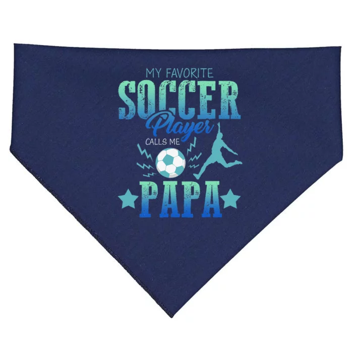 My Favorite Soccer Calls Me Papa Field Player Family Cheer USA-Made Doggie Bandana