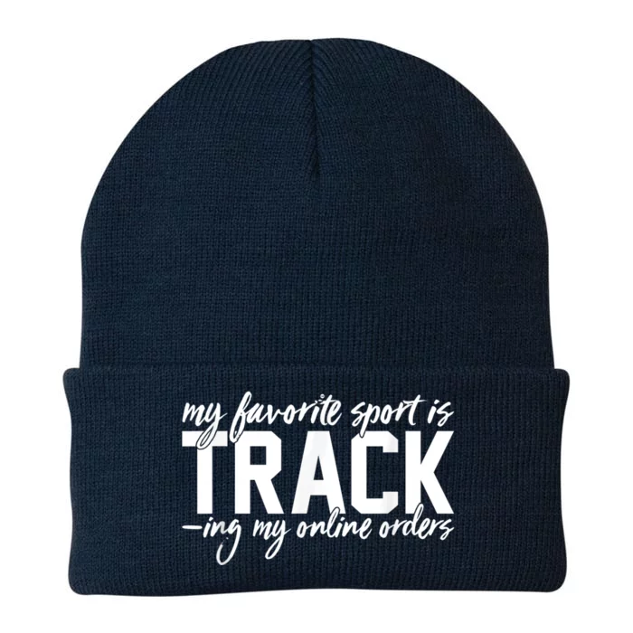 My Favorite Sport Is Tracking My Online Orders Knit Cap Winter Beanie