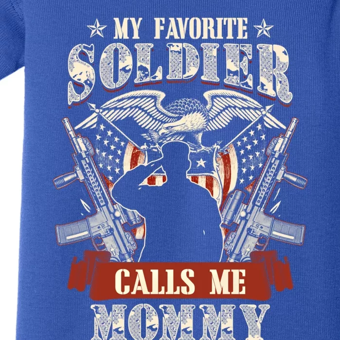 My Favorite Soldier Calls Me Mommy Proud Army Family Gift Baby Bodysuit