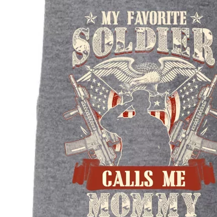 My Favorite Soldier Calls Me Mommy Proud Army Family Gift Doggie 3-End Fleece Hoodie