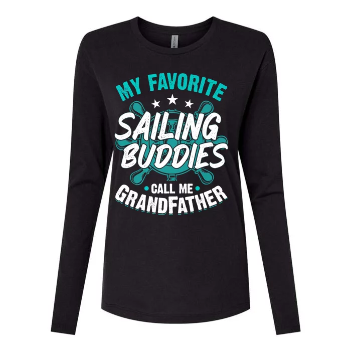 My Favorite Sailing Buddies Call Me Grandfather Premium Womens Cotton Relaxed Long Sleeve T-Shirt