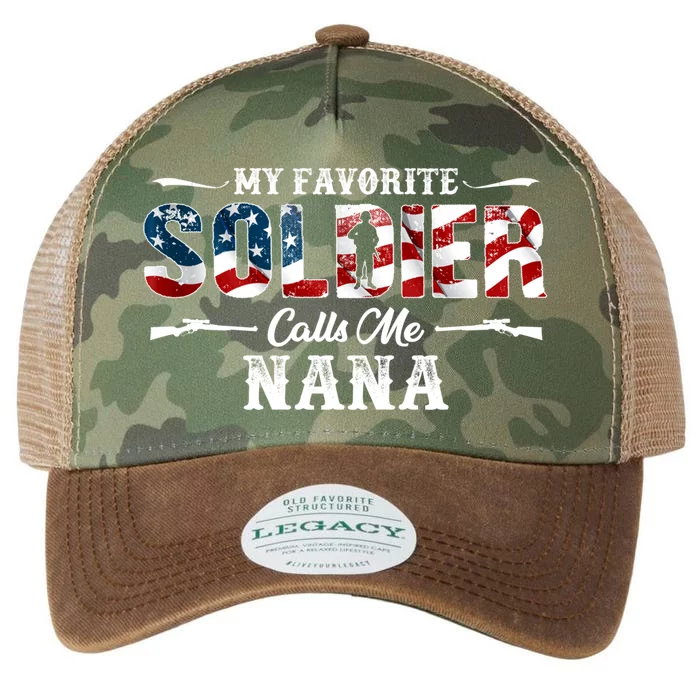 My Favorite Soldier Calls Me Nana Gift Fathers Day Gift Legacy Tie Dye Trucker Hat