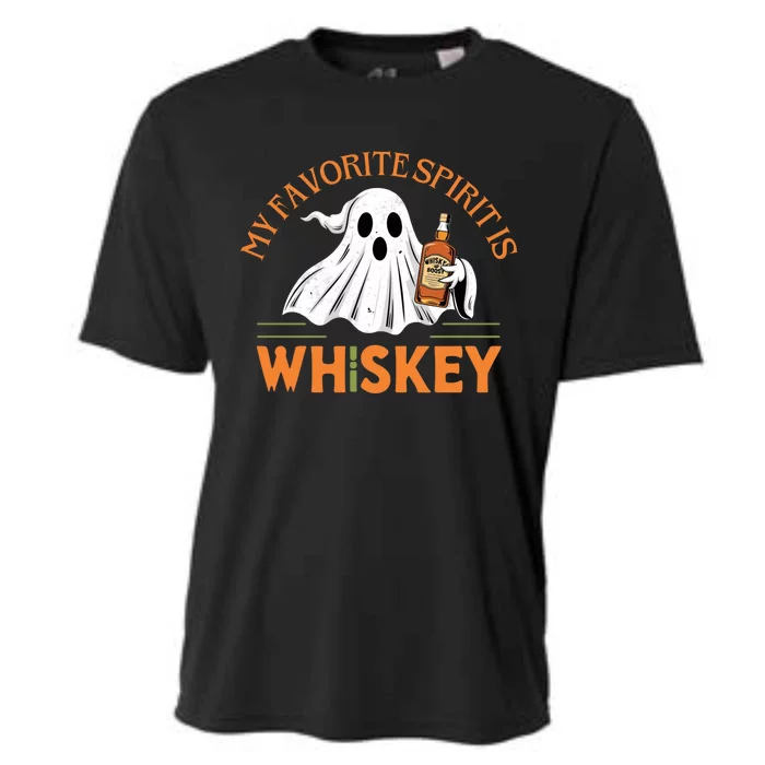 My Favorite Spirit Is Whiskey Funny Halloween Design Cooling Performance Crew T-Shirt