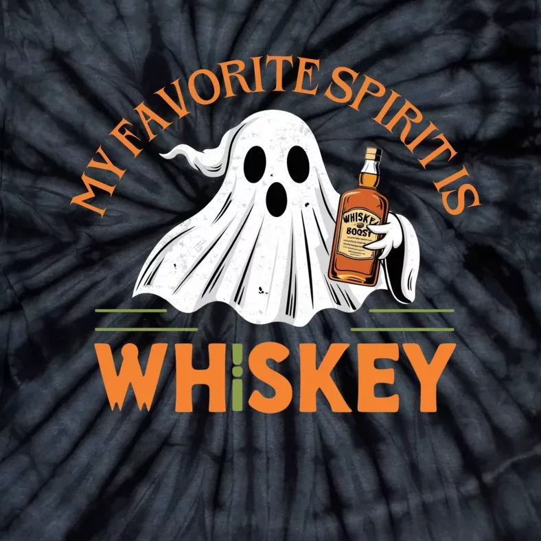 My Favorite Spirit Is Whiskey Funny Halloween Design Tie-Dye T-Shirt