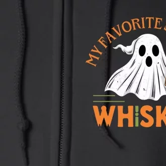 My Favorite Spirit Is Whiskey Funny Halloween Design Full Zip Hoodie