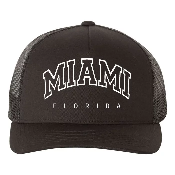 Miami Florida Throwback Design Classic Yupoong Adult 5-Panel Trucker Hat