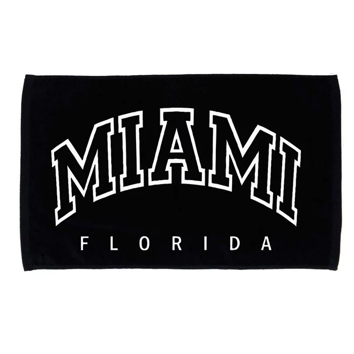 Miami Florida Throwback Design Classic Microfiber Hand Towel