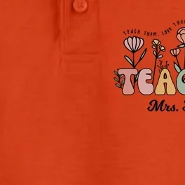 Mrs Flores Teacher Wildflower Back To School Gift Dry Zone Grid Performance Polo