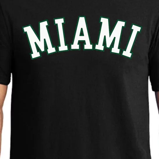 Miami Fl Throwback Sporty Design Classic Pajama Set