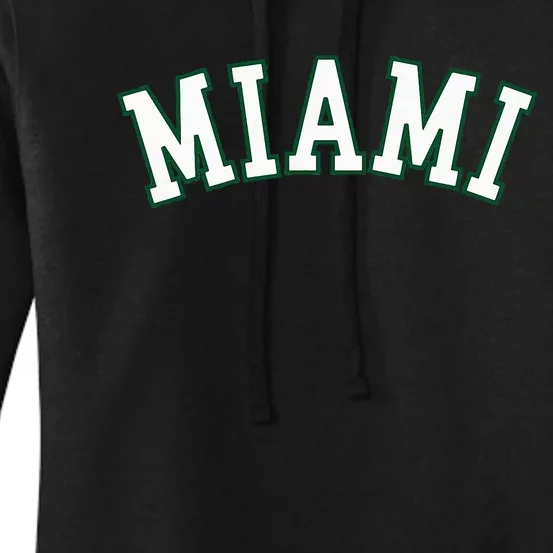 Miami Fl Throwback Sporty Design Classic Women's Pullover Hoodie