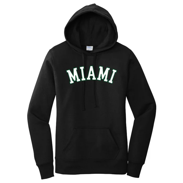 Miami Fl Throwback Sporty Design Classic Women's Pullover Hoodie