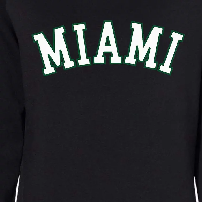 Miami Fl Throwback Sporty Design Classic Womens California Wash Sweatshirt