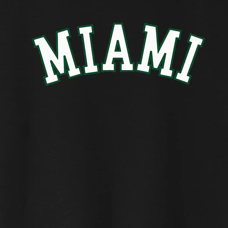 Miami Fl Throwback Sporty Design Classic Women's Crop Top Tee