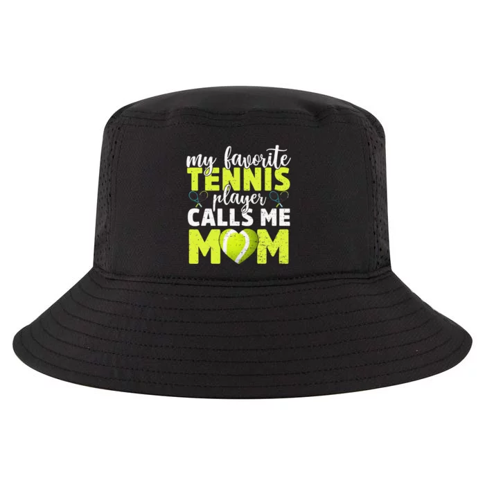 My Favorite Tennis Player Calls Me Mom Cute Mother's Day Cool Comfort Performance Bucket Hat