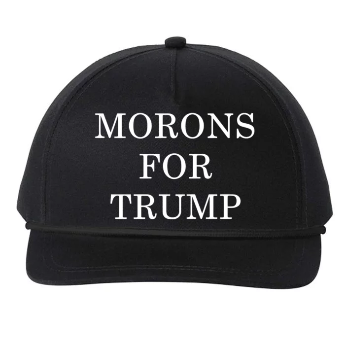 Morons For Trump Snapback Five-Panel Rope Hat