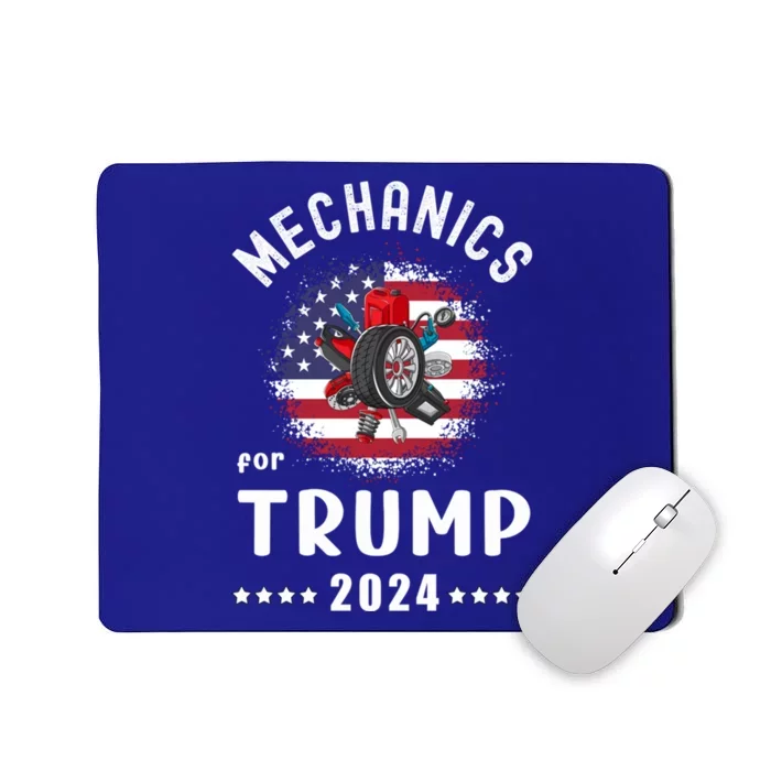 Mechanics For Trump 2024 American Flag Vote Trump Gift Mousepad