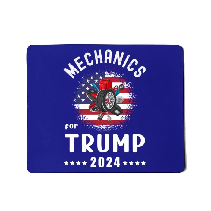 Mechanics For Trump 2024 American Flag Vote Trump Gift Mousepad