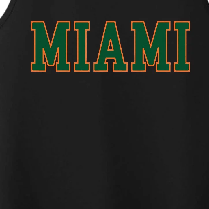 Miami Florida Throwback Design Classic Performance Tank