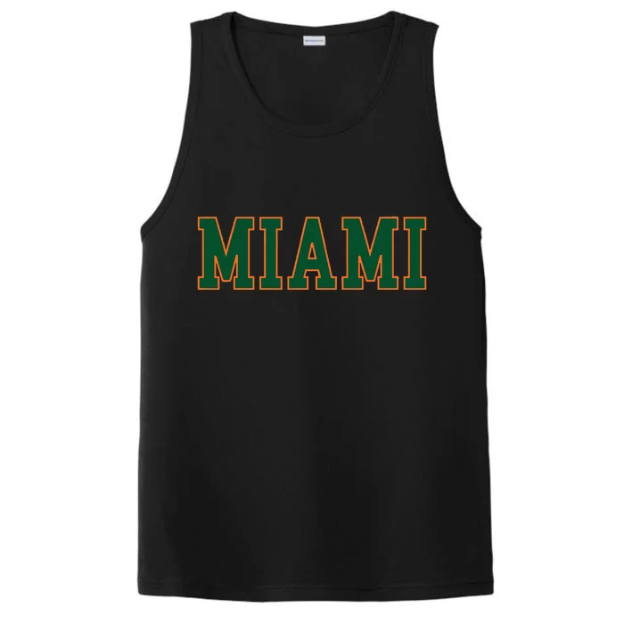 Miami Florida Throwback Design Classic Performance Tank