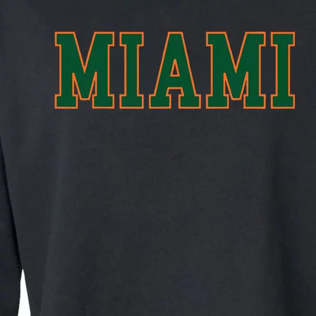 Miami Florida Throwback Design Classic Cropped Pullover Crew