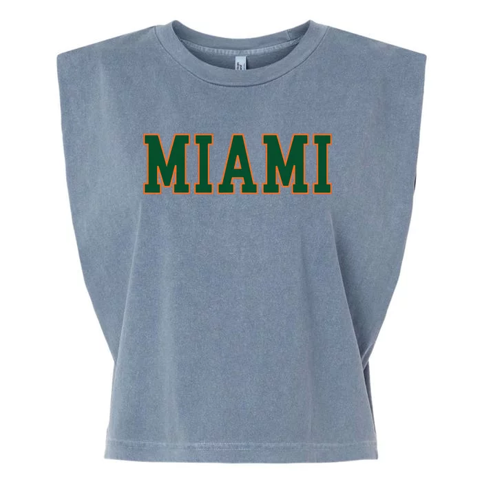 Miami Florida Throwback Design Classic Garment-Dyed Women's Muscle Tee