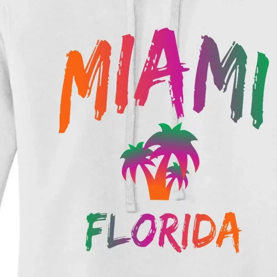 Miami Florida Text Print Classic Women's Pullover Hoodie