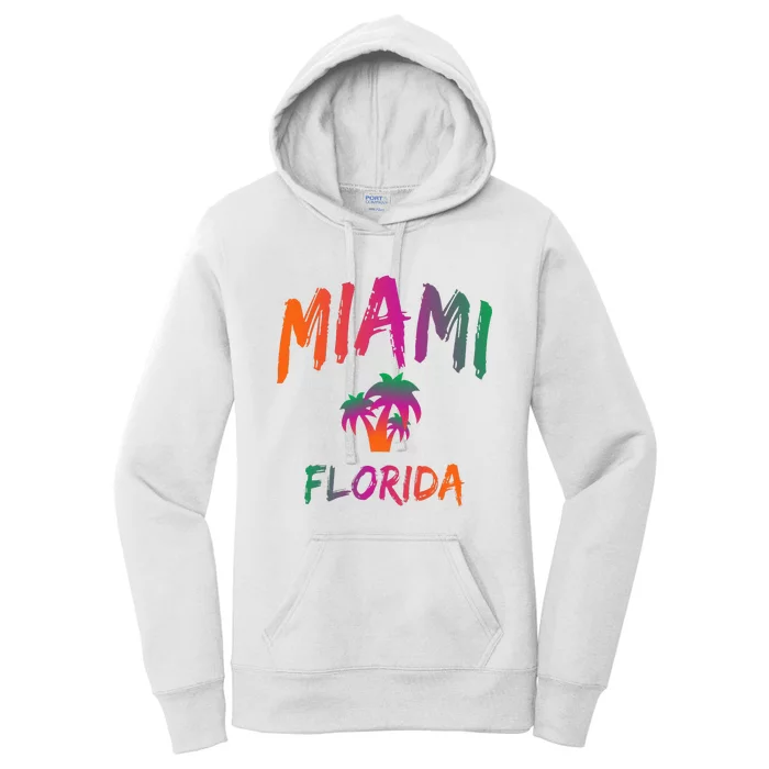 Miami Florida Text Print Classic Women's Pullover Hoodie