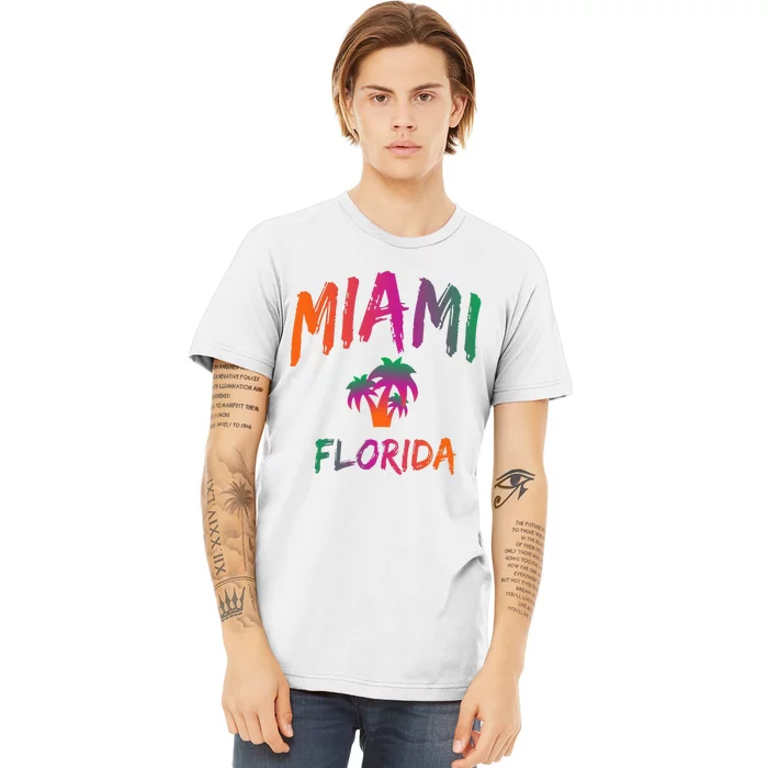 Miami Florida Text Print Classic Premium T-Shirt