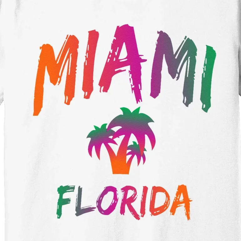 Miami Florida Text Print Classic Premium T-Shirt