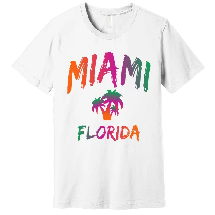 Miami Florida Text Print Classic Premium T-Shirt