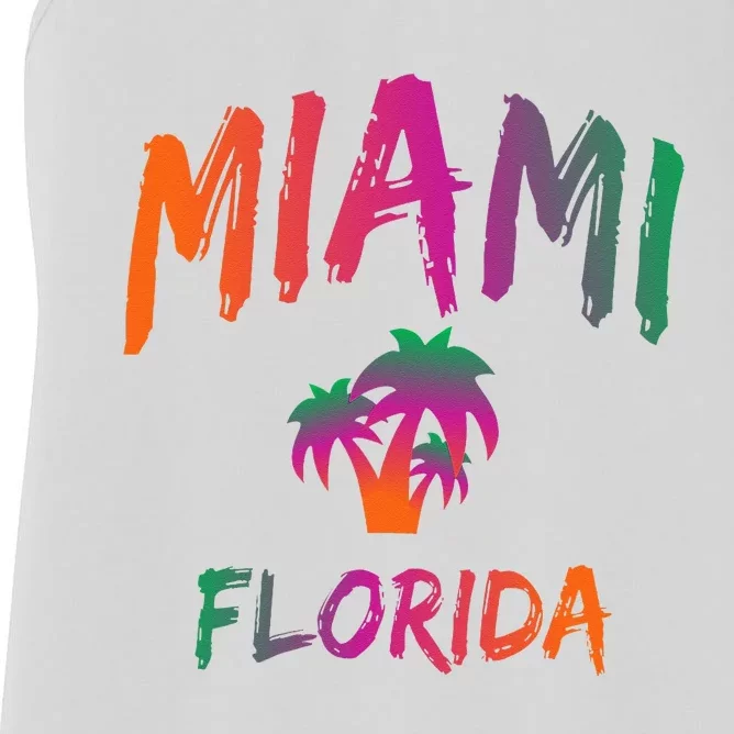 Miami Florida Text Print Classic Women's Racerback Tank