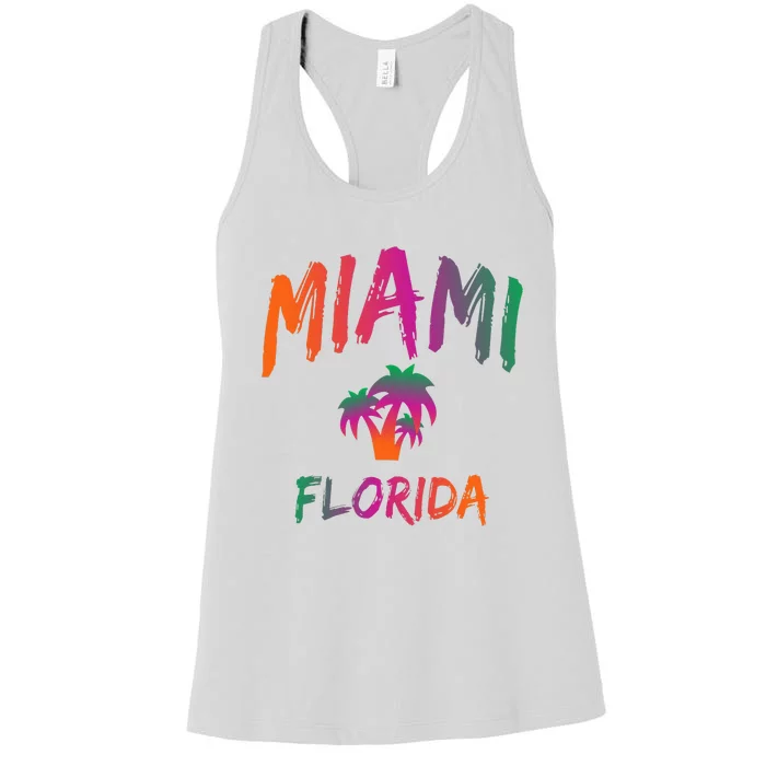 Miami Florida Text Print Classic Women's Racerback Tank