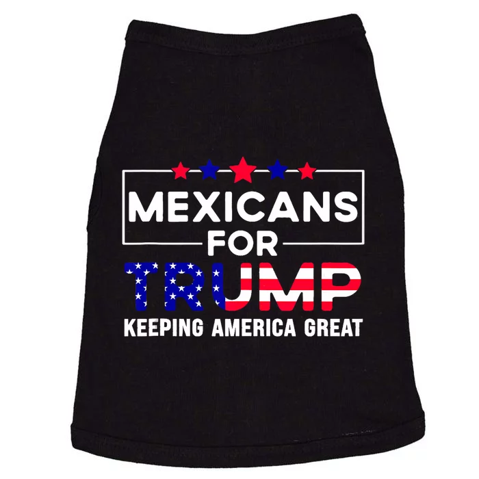 Mexicans For Trump Keeping America Great Trump American Flag Doggie Tank