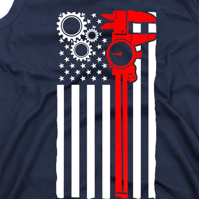 Machinist Flag Tools CNC Machine Operator Machining Tank Top