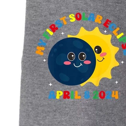 My First Total Solar Eclipse April 8th Eclipse Doggie 3-End Fleece Hoodie