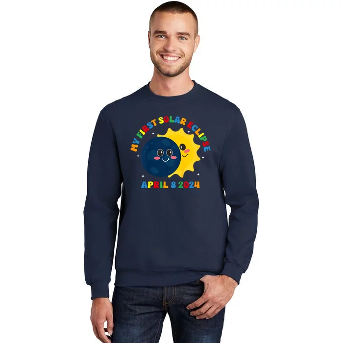 My First Total Solar Eclipse April 8th Eclipse Tall Sweatshirt